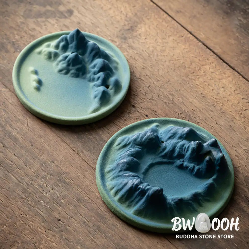 BWOOOH Creative Mountain River Ceramic Healing Backflow Incense Burner - Mountains And River - Incense Burner