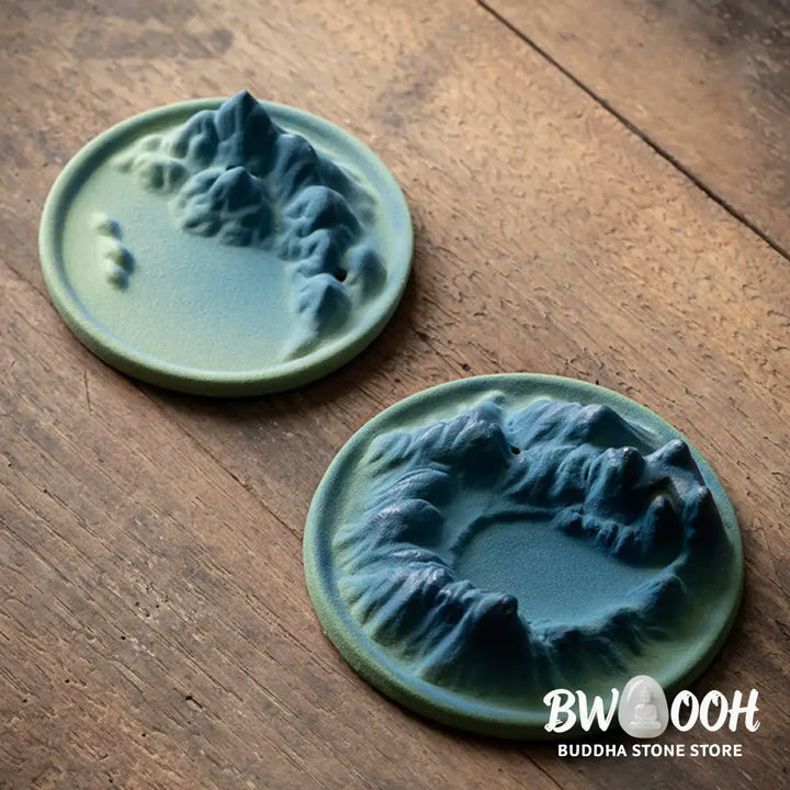 BWOOOH Creative Mountain River Ceramic Healing Backflow Incense Burner - Mountains And River - Incense Burner
