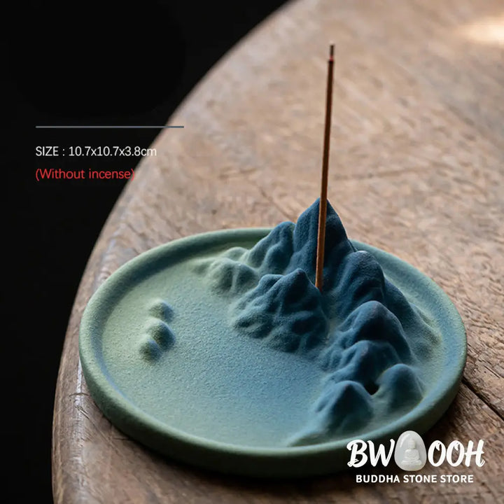 BWOOOH Creative Mountain River Ceramic Healing Backflow Incense Burner - Mountains And River - Incense Burner