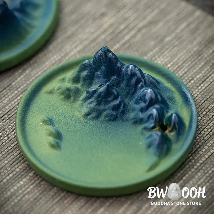 BWOOOH Creative Mountain River Ceramic Healing Backflow Incense Burner - Mountains And River - Incense Burner