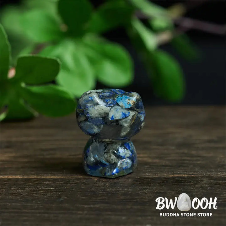 Buddha Stones Crystal Drip Resin Small Cat Purification Decoration Statue - Decorations