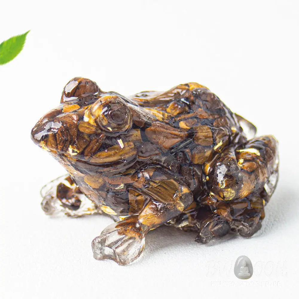 Buddha Stones Crystal Drip Resin Small Frog Passion Decoration Statue - Decorations