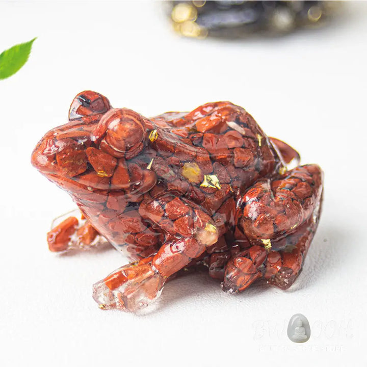 Buddha Stones Crystal Drip Resin Small Frog Passion Decoration Statue - Decorations