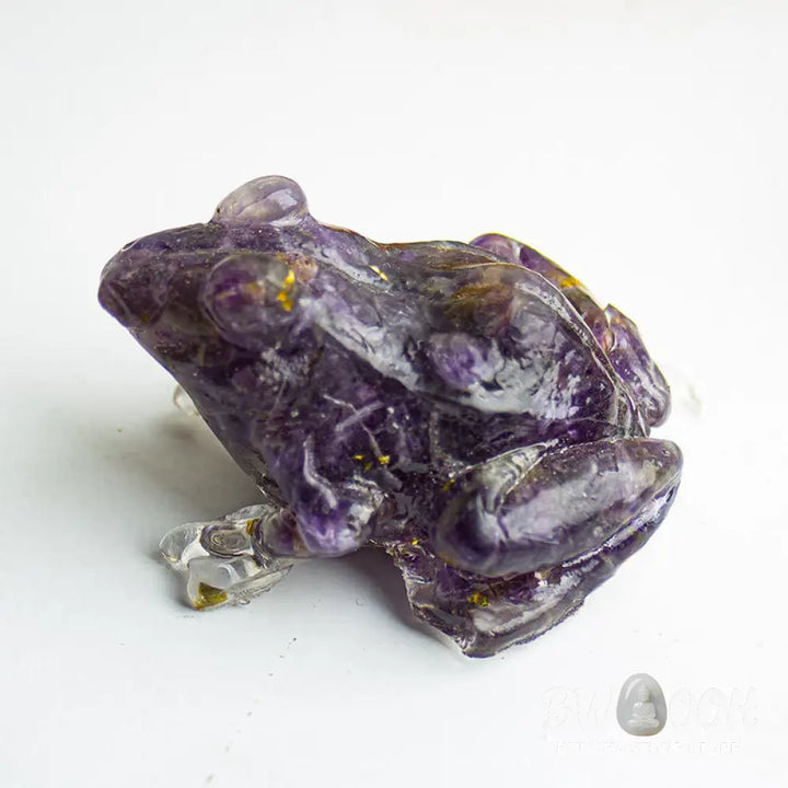 Buddha Stones Crystal Drip Resin Small Frog Passion Decoration Statue - Decorations
