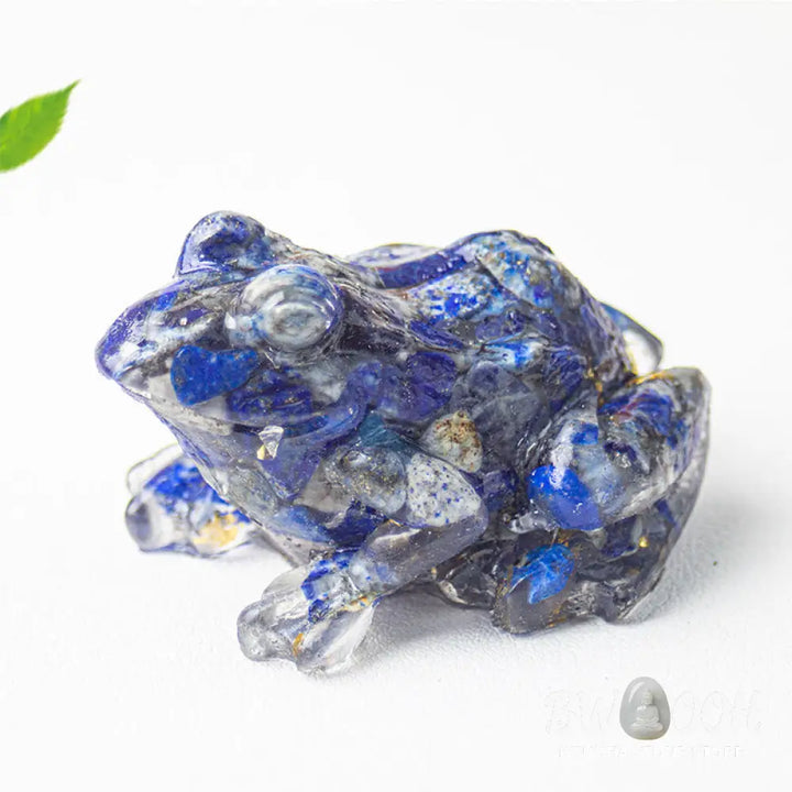 Buddha Stones Crystal Drip Resin Small Frog Passion Decoration Statue - Decorations