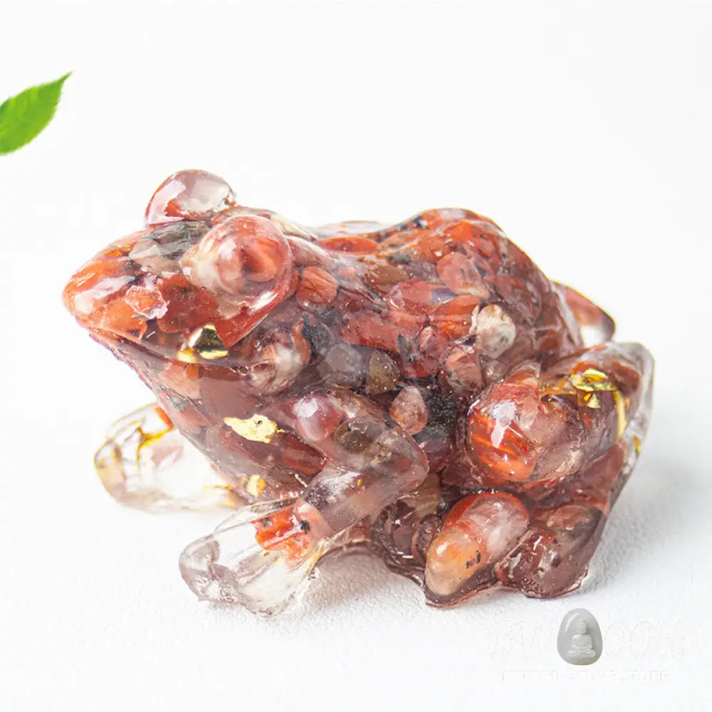 Buddha Stones Crystal Drip Resin Small Frog Passion Decoration Statue - Decorations