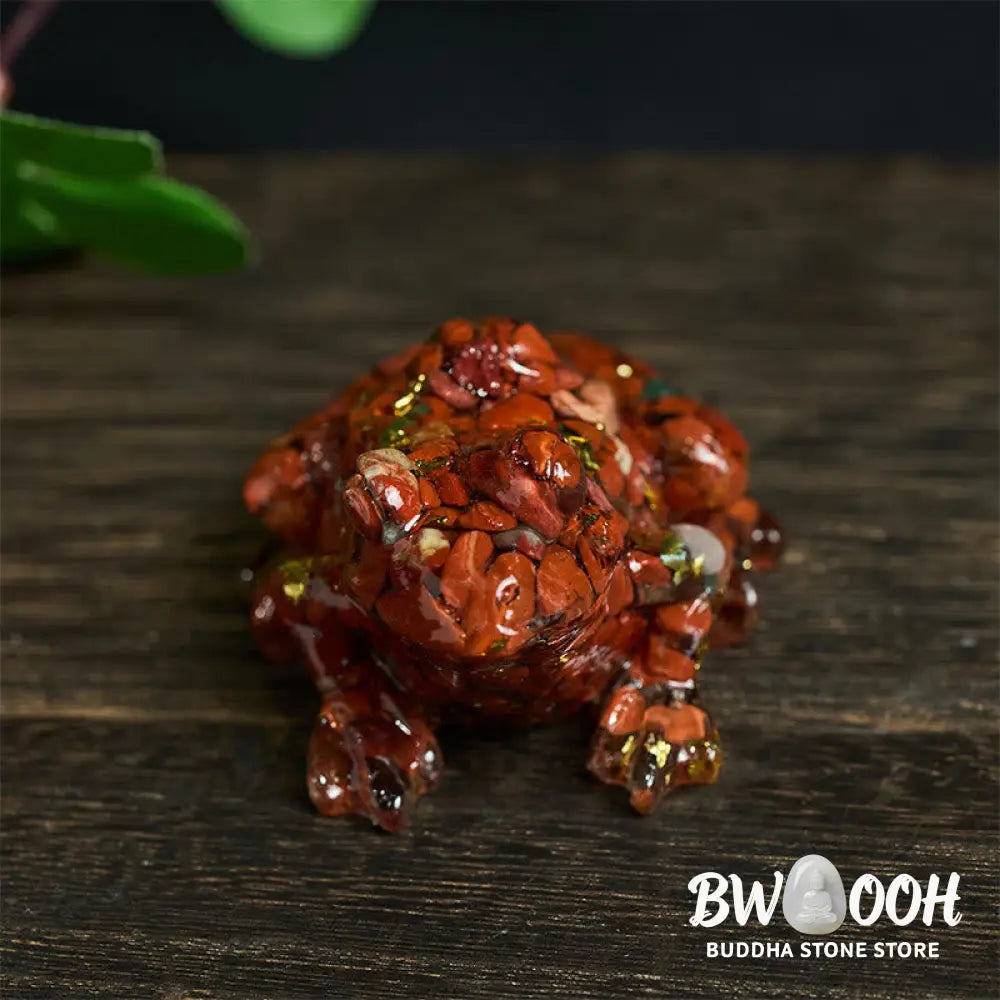 Buddha Stones Crystal Drip Resin Small Frog Passion Decoration Statue - Decorations