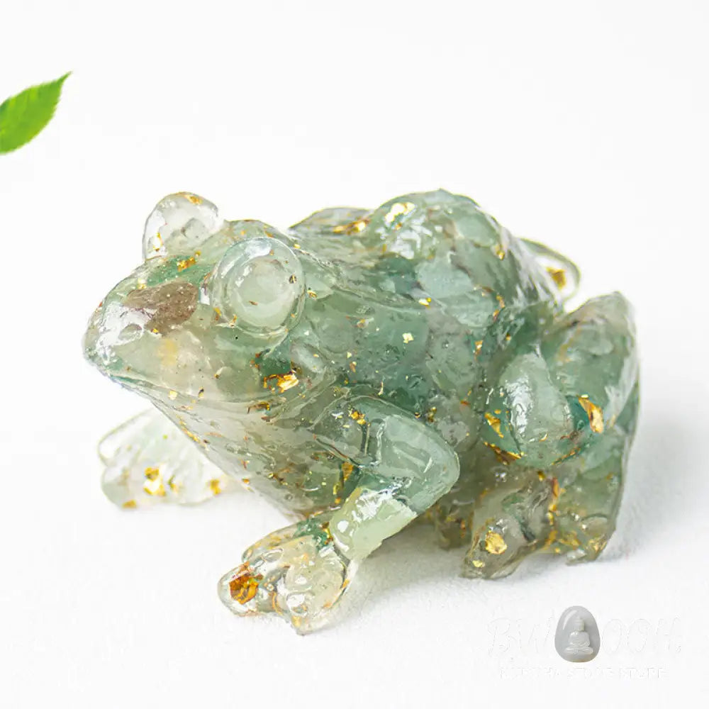 Buddha Stones Crystal Drip Resin Small Frog Passion Decoration Statue - Decorations