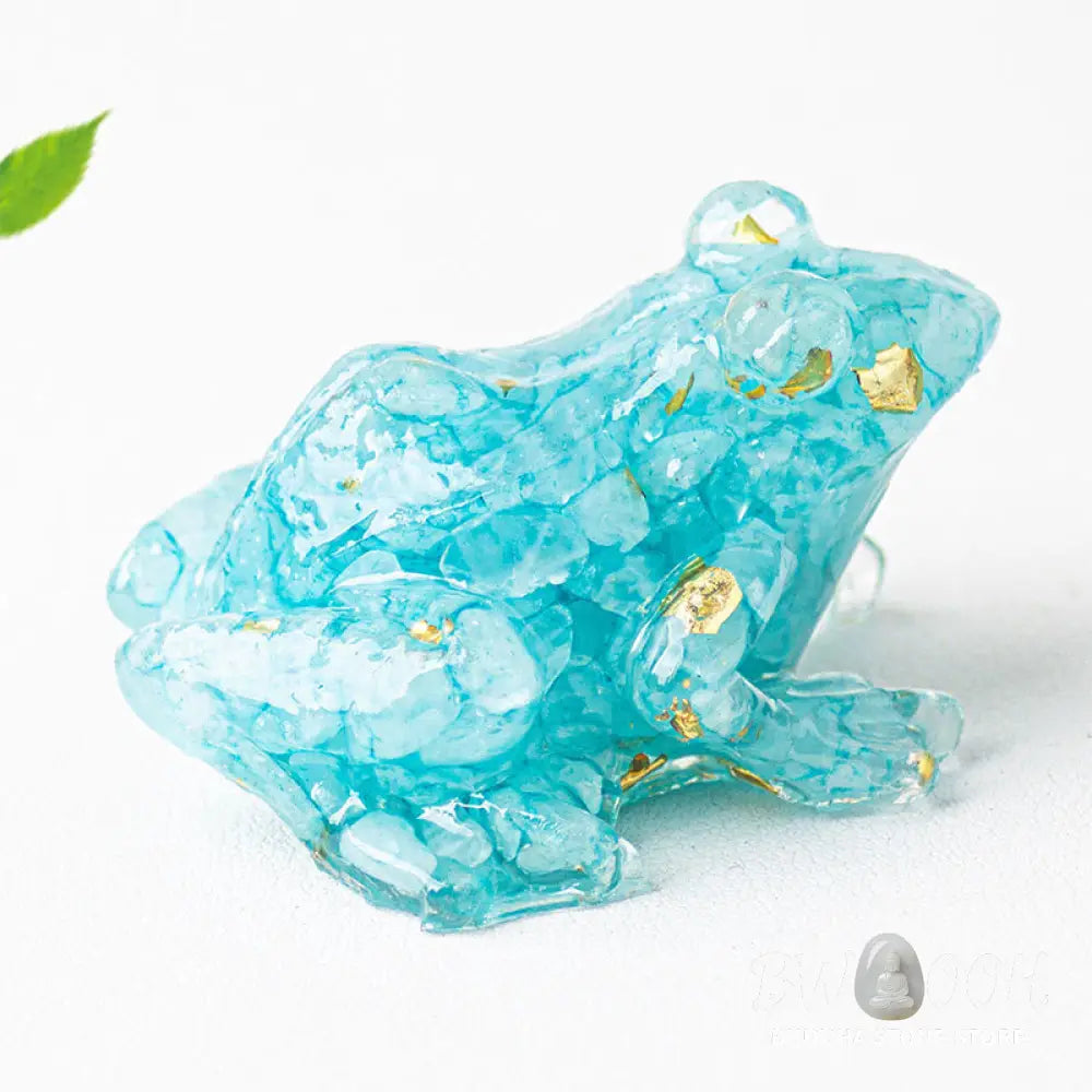 Buddha Stones Crystal Drip Resin Small Frog Passion Decoration Statue - Decorations