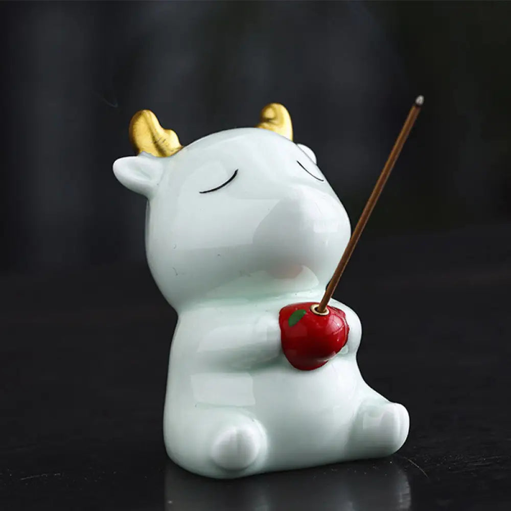 BWOOOH ceramic incense burner - Cute Deer Holder Healing Ceramic In