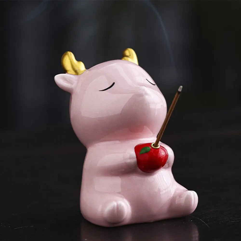 BWOOOH ceramic incense burner - Cute Deer Holder Healing Ceramic In