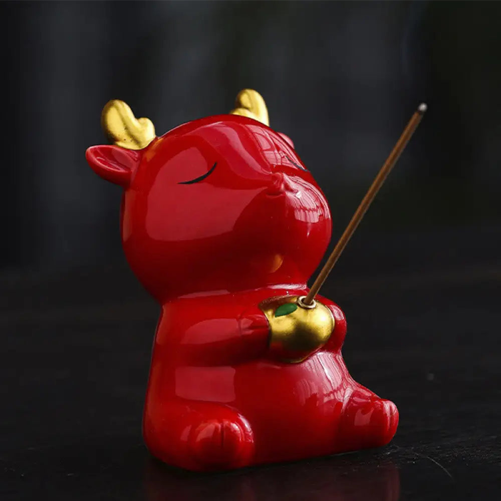 BWOOOH ceramic incense burner - Cute Deer Holder Healing Ceramic In