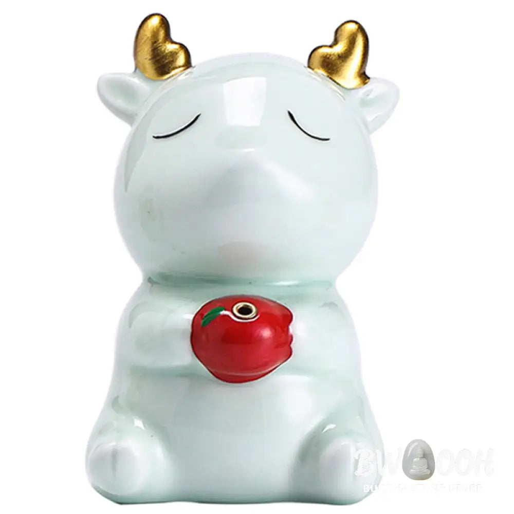 BWOOOH ceramic incense burner - Cute Deer Holder Healing Ceramic In