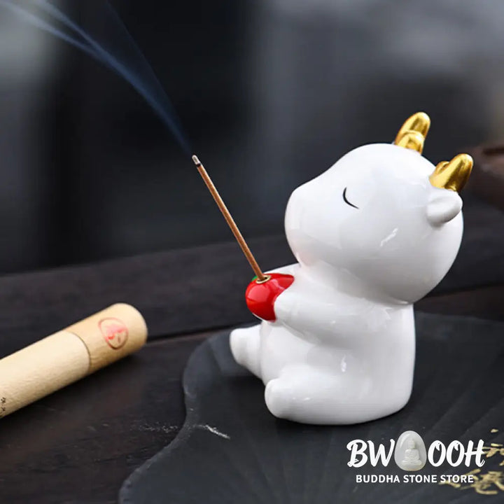 BWOOOH ceramic incense burner - Cute Deer Holder Healing Ceramic In