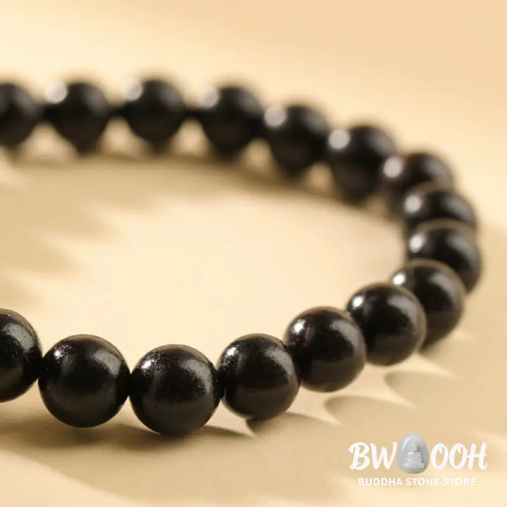 Buddha Stones Cute Ebony Wood Cat Head Pattern Peace Bracelet - BWOOOH - Bracelet