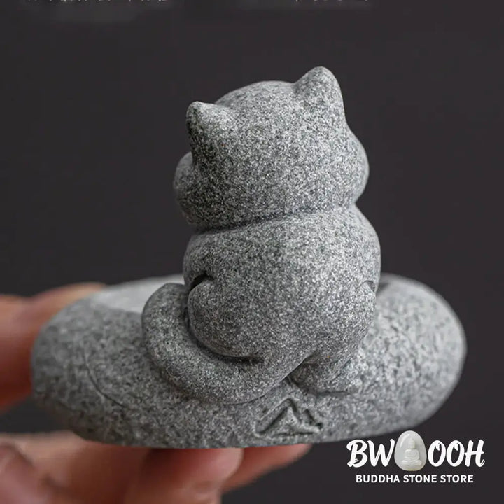 BWOOOH handcrafted incense burner - Cute Lazy Standing Cat Healing Ince