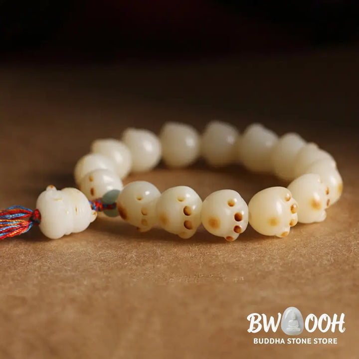 BWOOOH Cute Lucky Cat Bodhi Seed Cat Paw Harmony Bracelet - Bodhi Seed Cat Paw Colorful Tassel - Bracelet