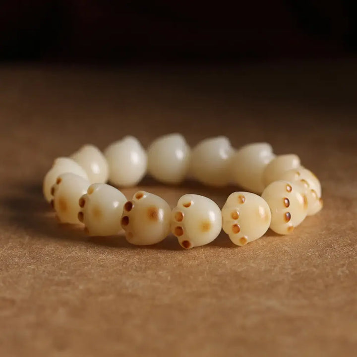 BWOOOH Cute Lucky Cat Bodhi Seed Cat Paw Harmony Bracelet - Bodhi Seed Cat Paw Colorful Tassel - Bracelet