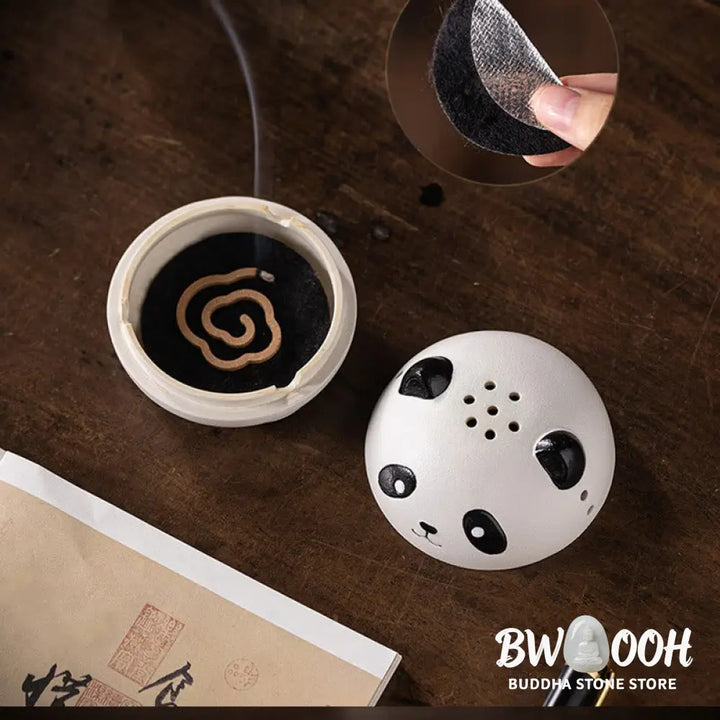 BWOOOH ceramic incense burner - Cute Panda Healing Ceramic Incense 