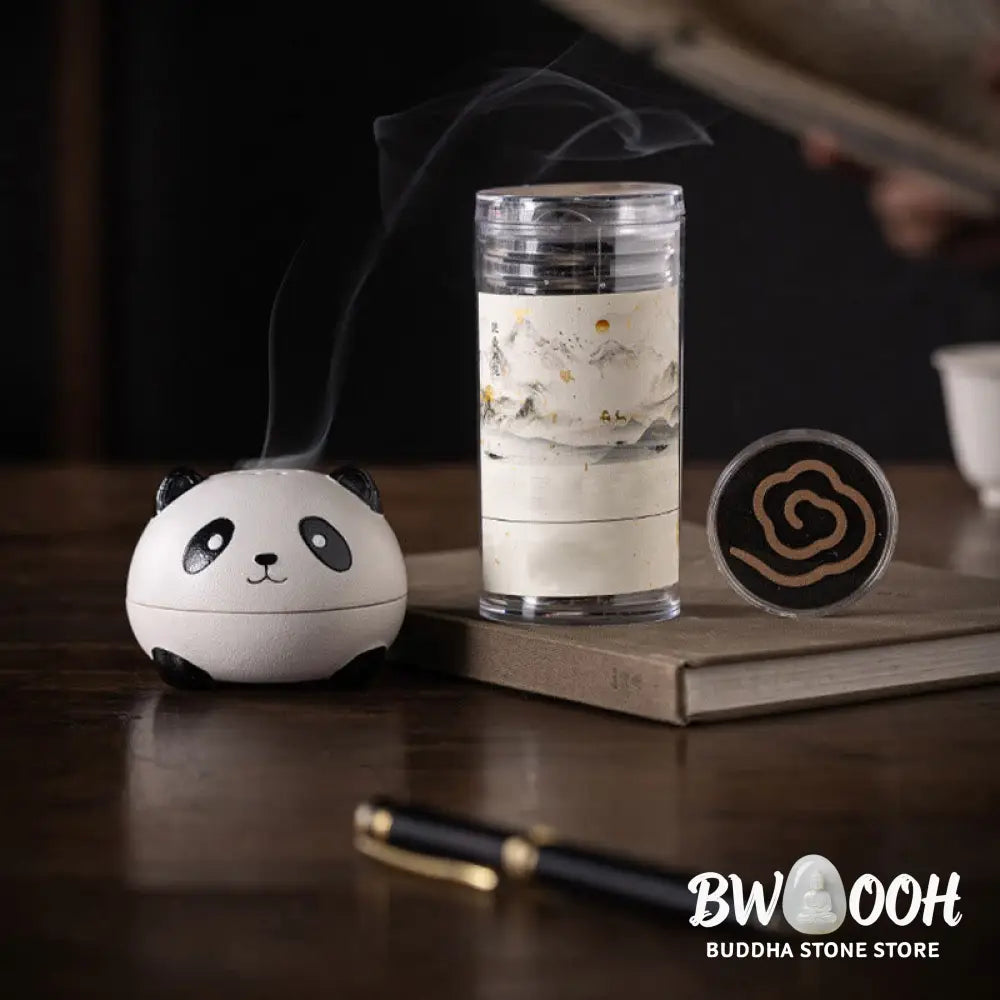 BWOOOH ceramic incense burner - Cute Panda Healing Ceramic Incense 