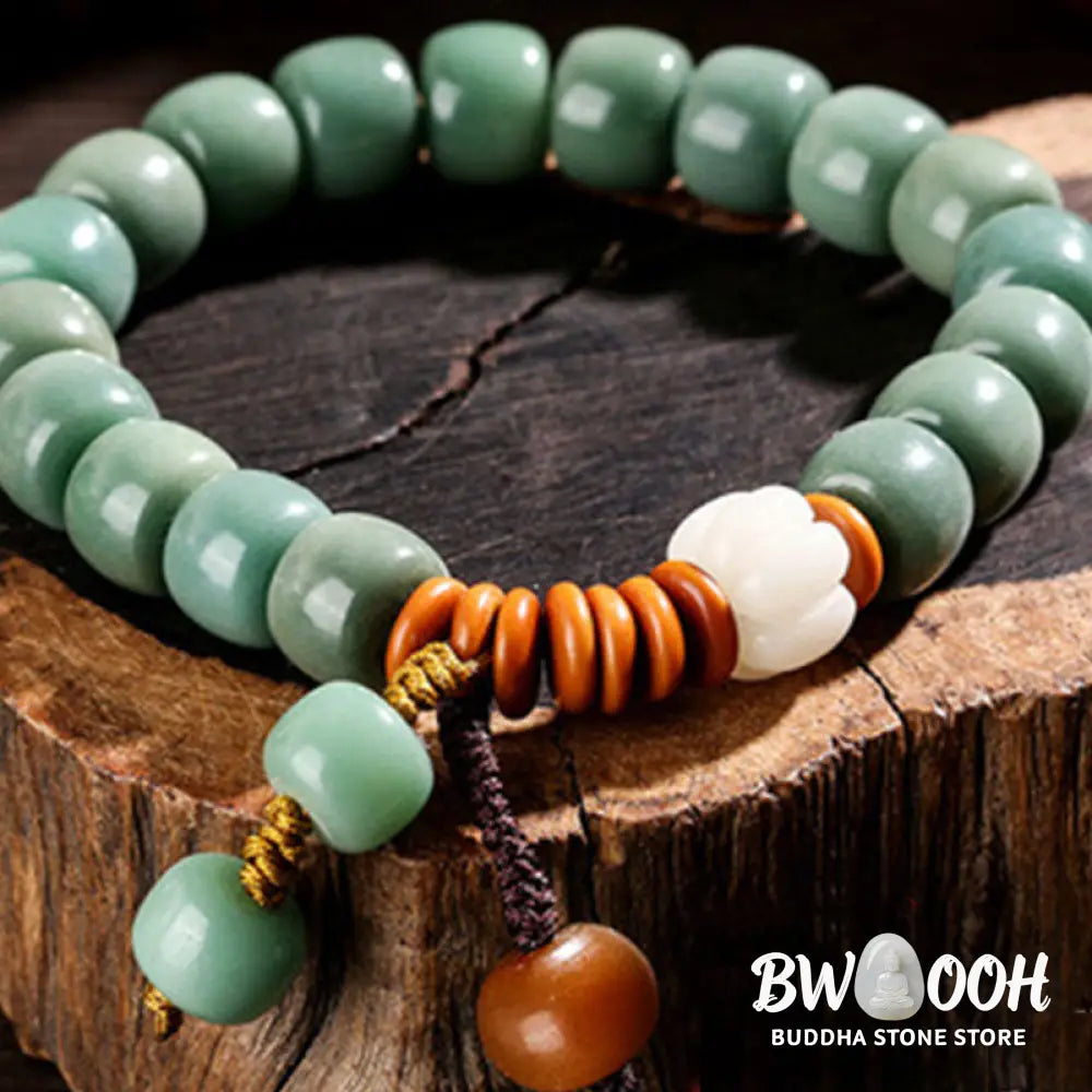 Buddha Stones Cyan Bodhi Seed Success Bracelet - BWOOOH - Bodhi Seed - Bracelet