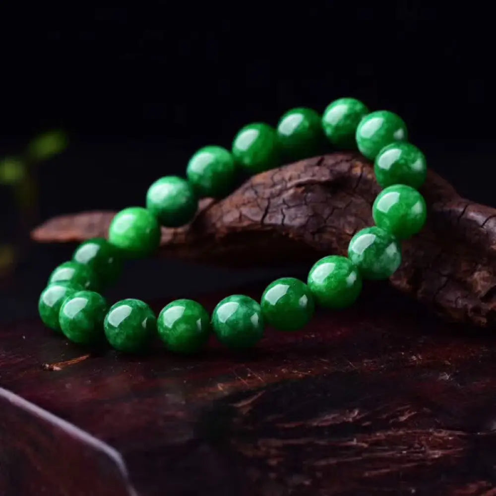 Buddha Stones Cyan Jade Bead Calm Harmony Bracelet - BWOOOH - 6mm - Bracelet