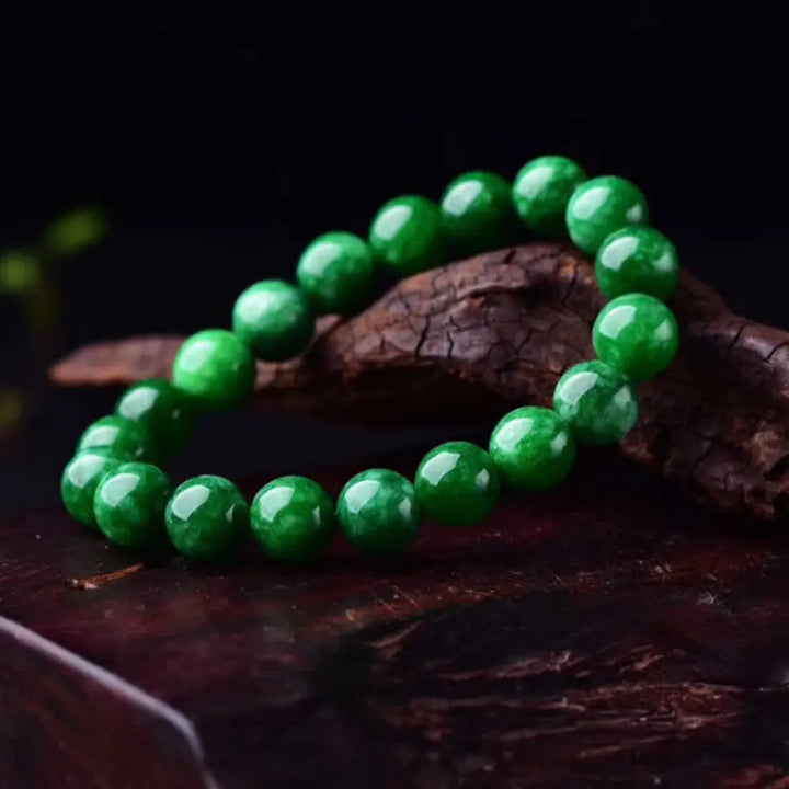 Buddha Stones Cyan Jade Bead Calm Harmony Bracelet - BWOOOH - 6mm - Bracelet