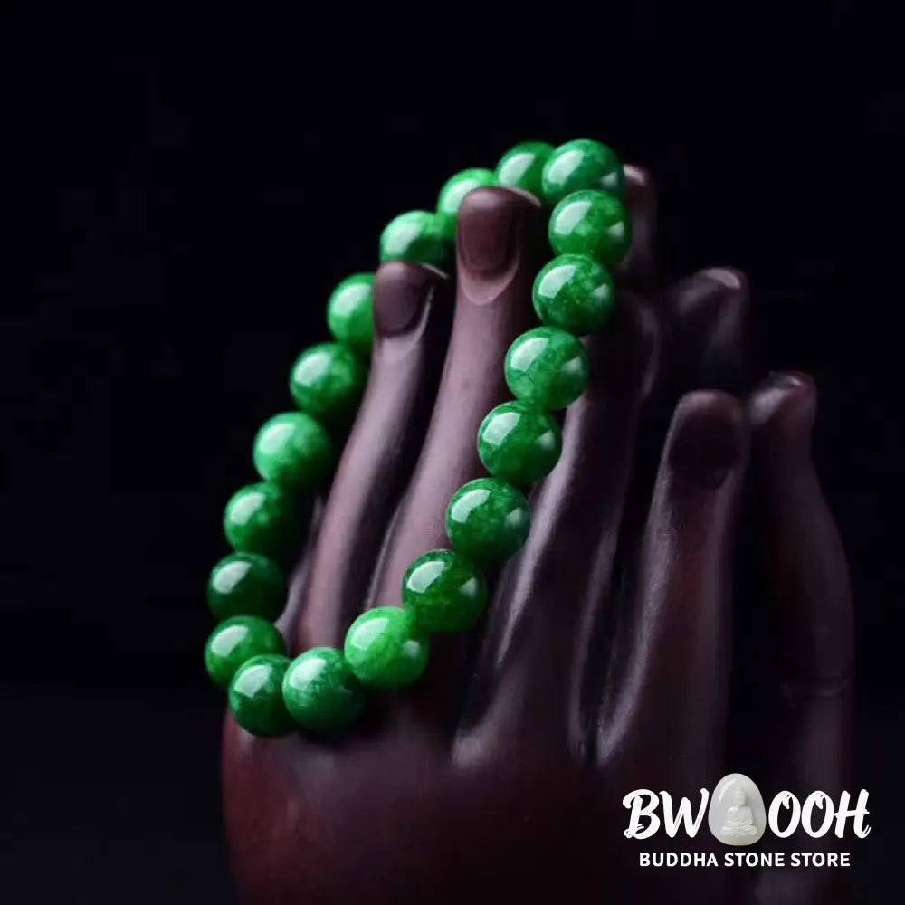 Buddha Stones Cyan Jade Bead Calm Harmony Bracelet - BWOOOH - Bracelet