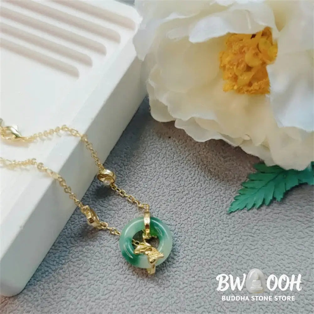 Buddha Stones Cyan Jade Koi Fish Healing Harmony Bracelet - BWOOOH - Cyan Jade (Success ♥ Luck) - Bracelet