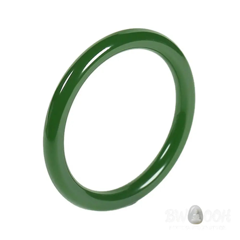 Buddha Stones Cyan Jade Longevity Blessing Bangle Bracelet - BWOOOH - Bracelet