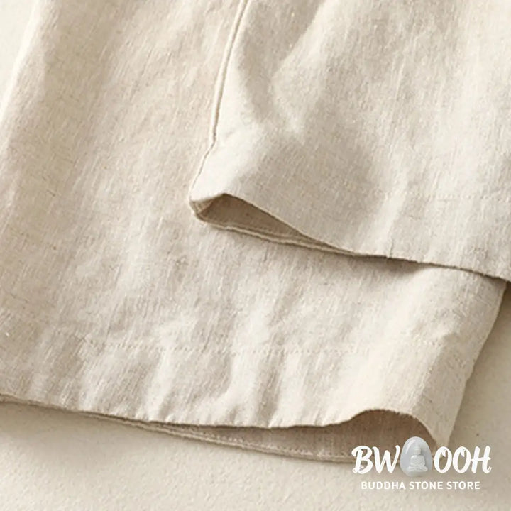 Buddha Stones Daily Plain Simple Design Cotton Linen Women’s Pants With Pockets - Women’s Pants