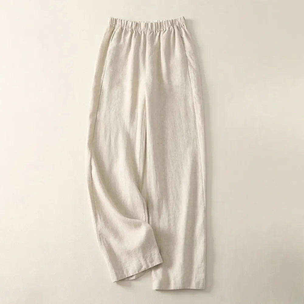 BWOOOH printed yoga pants - Daily Plain Simple Design Cotton Linen W