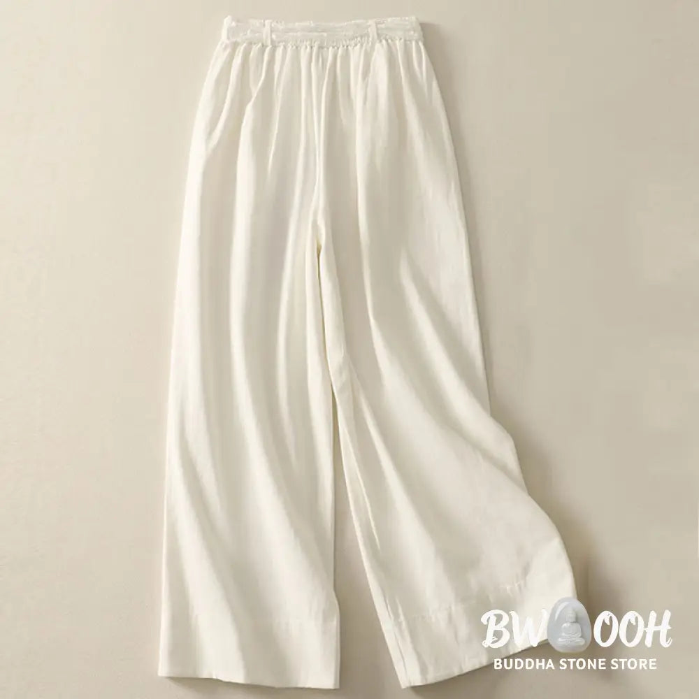 BWOOOH printed wide-leg yoga pants - Daily Solid Color Lace Belt Women&