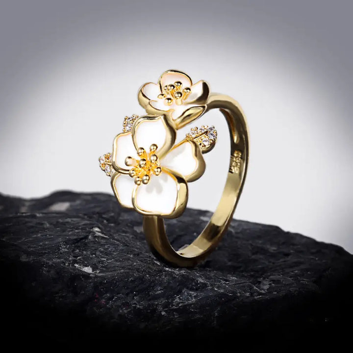 BWOOOH Daisy Copper Luck Balance Ring — Copper spiritual jewelry for spiritual healing and mindful living