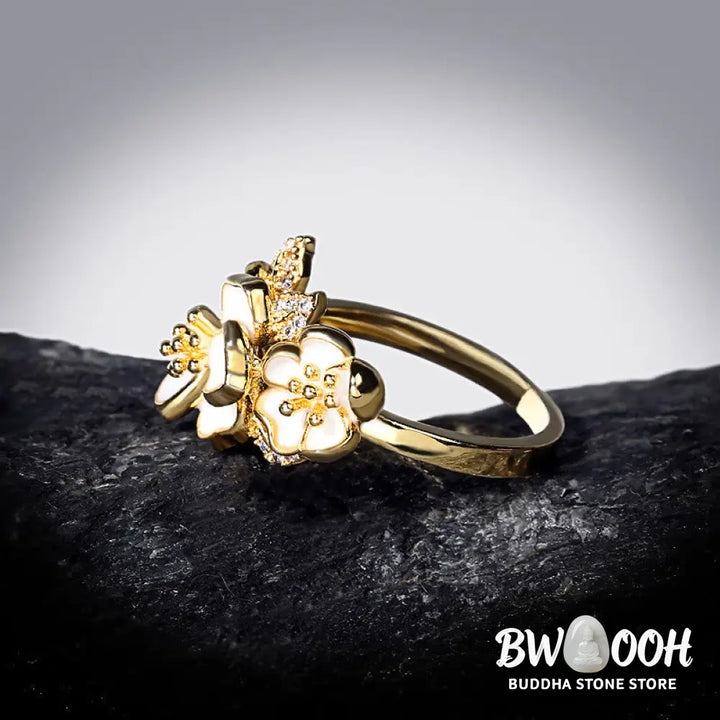 Buddha Stones Daisy Copper Luck Balance Ring - Ring
