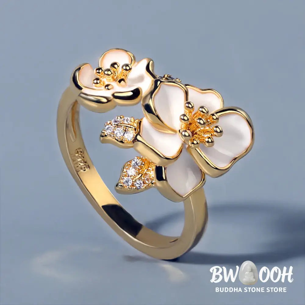 Buddha Stones Daisy Copper Luck Balance Ring - Ring
