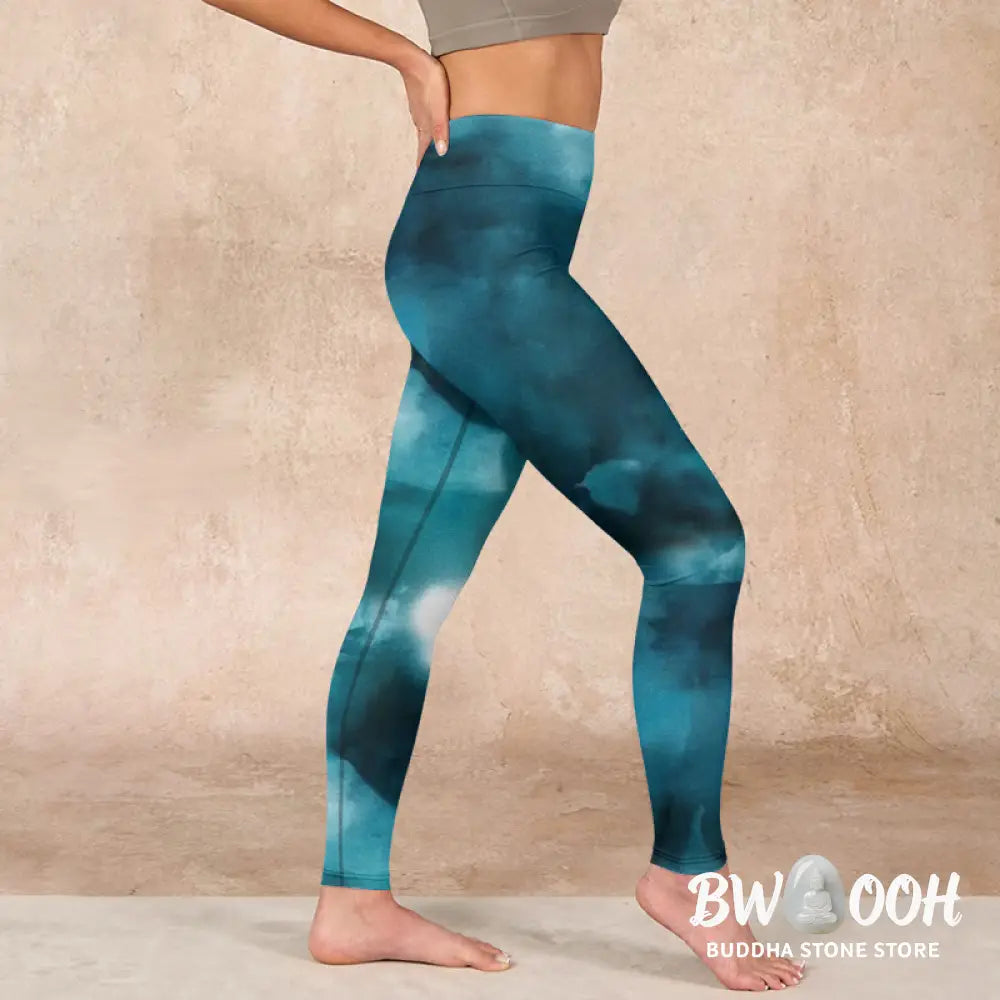 BWOOOH printed yoga leggings - Dark Green Cloud Gym Leggings Women&