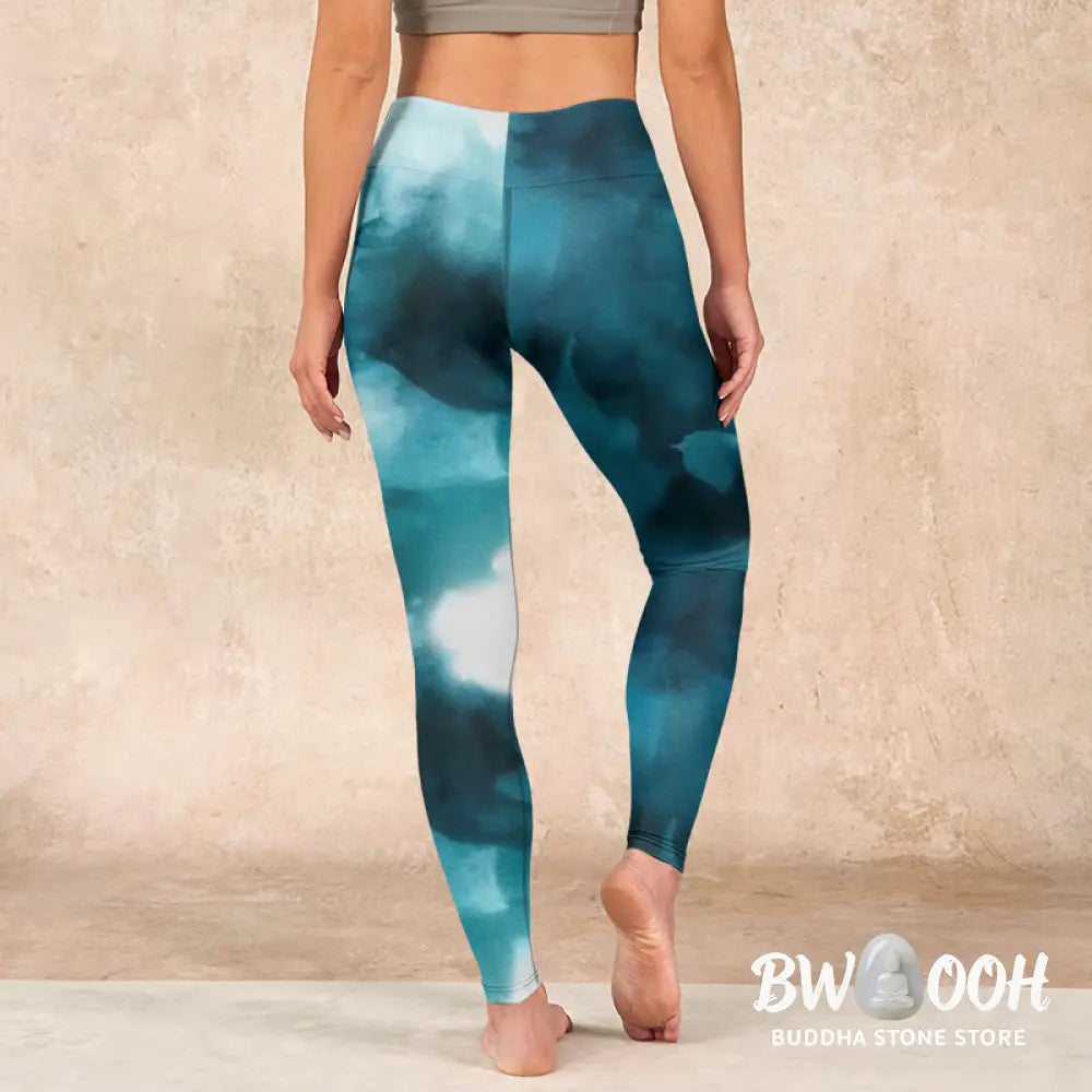 BWOOOH printed yoga leggings - Dark Green Cloud Gym Leggings Women&