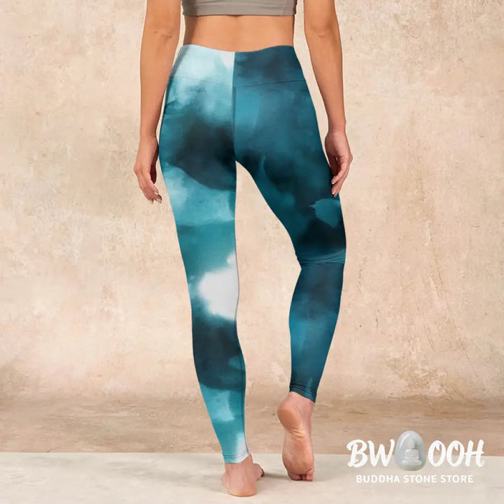BWOOOH printed yoga leggings - Dark Green Cloud Gym Leggings Women&