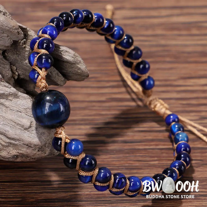 Buddha Stones Divine Blue Tiger Eye Stone Protection Bracelet - BWOOOH - Bracelet