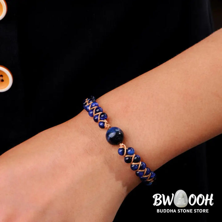 Buddha Stones Divine Blue Tiger Eye Stone Protection Bracelet - BWOOOH - Bracelet