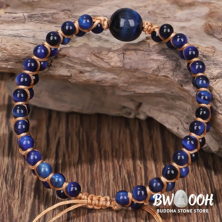 Buddha Stones Divine Blue Tiger Eye Stone Protection Bracelet - BWOOOH - Bracelet