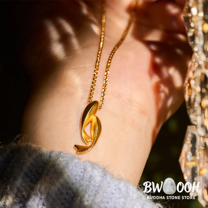 Buddha Stones Double Koi Fish 24k Gold Plated Brass Chain Wealth Necklace Pendant - BWOOOH - Double Koi Fish(Pendant