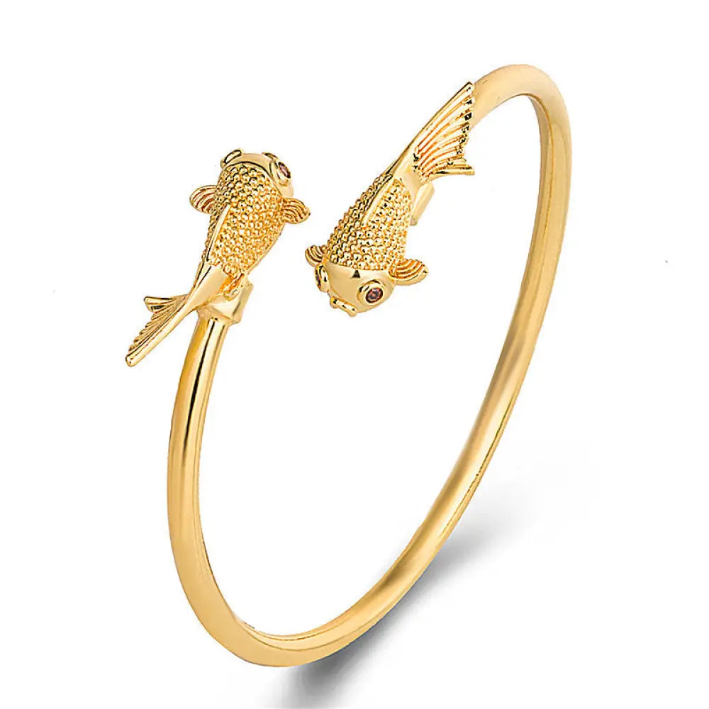 BWOOOH Double Koi Fish Copper Prosperity Wealth Bracelet - BWOOOH - Koi Fish (Luck ♥ Prosperity) - Bracelet