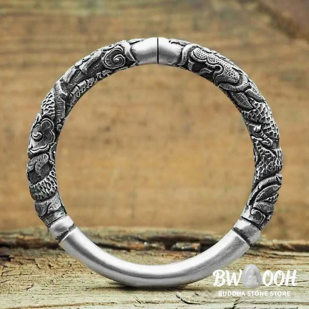 BWOOOH Dragon Auspicious Clouds Luck Protection Bracelet Adjustable Bangle - DRAGON (Luck * Strength) - Bracelet