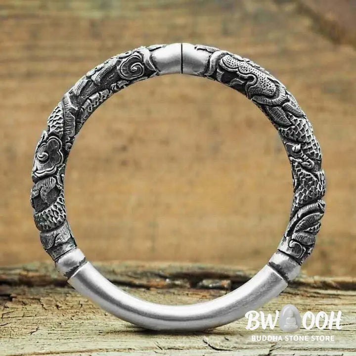 BWOOOH Dragon Auspicious Clouds Luck Protection Bracelet Adjustable Bangle - DRAGON (Luck * Strength) - Bracelet