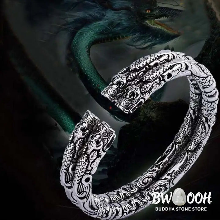 BWOOOH Dragon Auspicious Clouds Luck Protection Bracelet Adjustable Bangle - DRAGON (Luck * Strength) - Bracelet