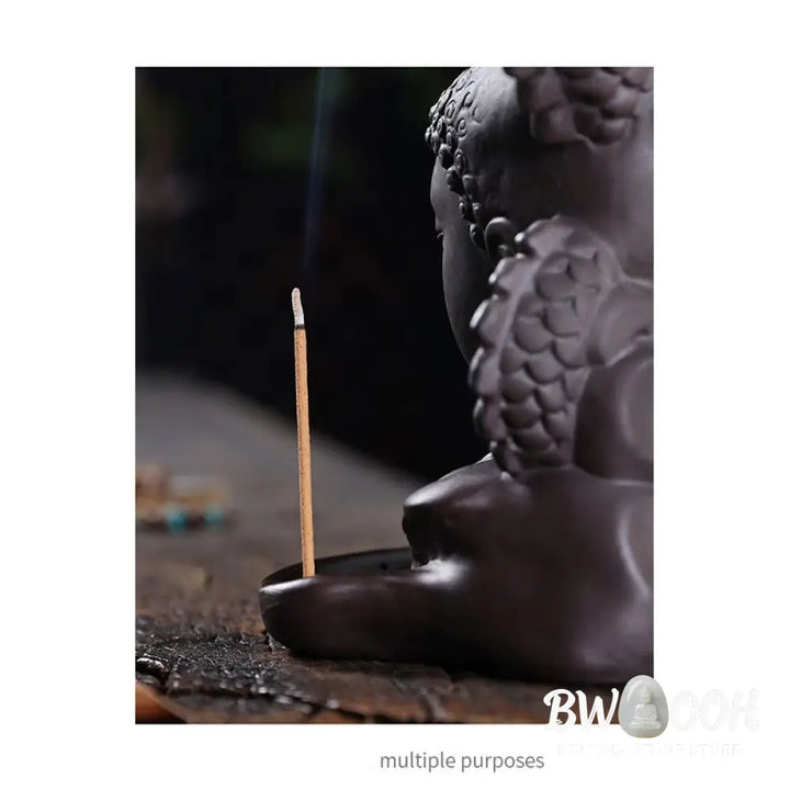BWOOOH Dragon Buddha Auspicious Clouds Purple Clay Healing Incense Burner Decoration - Buddha Dragon