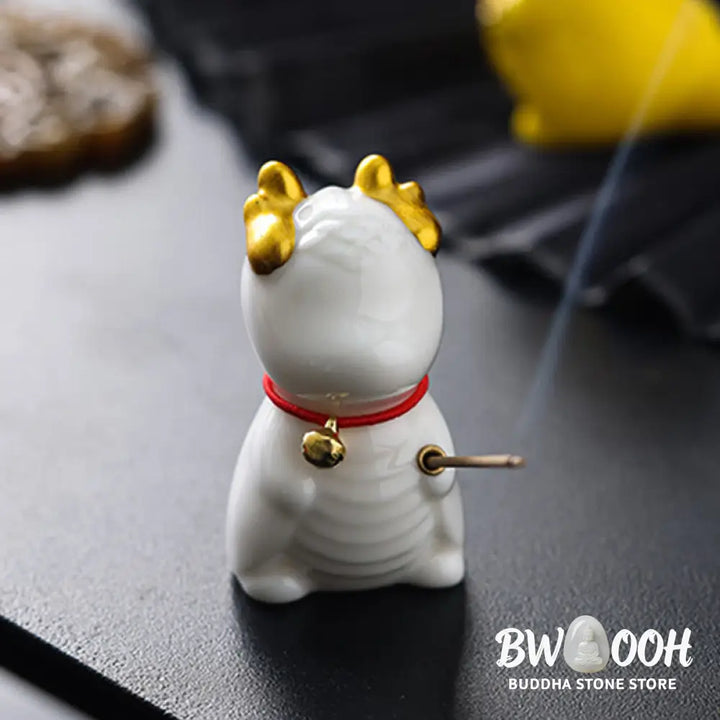 BWOOOH ceramic incense burner - Dragon Bell Healing Ceramic Incense