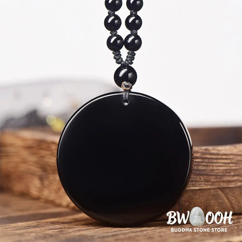 Buddha Stones Dragon Black Obsidian Transformation Fulfilment Necklace Pendant - BWOOOH - Necklaces &amp; Pendants